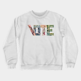 Vote (stamp collage) Crewneck Sweatshirt